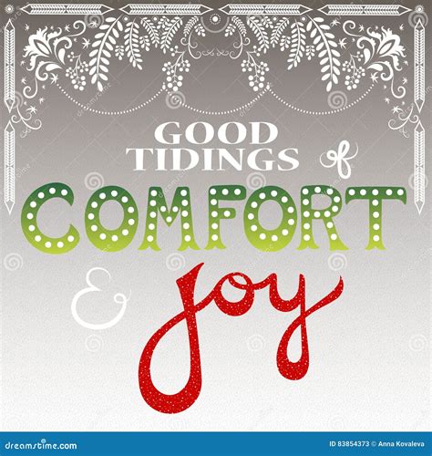 tidings of comfort and joy